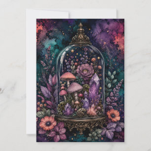 Invitación Terrario Mágico de Cristal y Hongos Whimsigoth