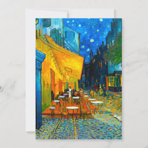 Invitación Terraza del Café de Van Gogh por la Noche