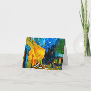 Invitación Terraza del Café de Van Gogh por la noche