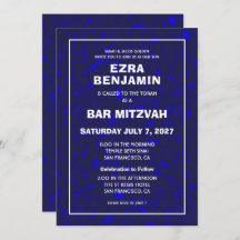 Terrazzo Mano Dibujó Bar Personalizado Bat Mitzvah