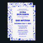 Invitación Terrazzo Mano Dibujó Bar Personalizado Bat Mitzvah<br><div class="desc">¡Tarjeta perfecta para anunciar una mitzvah de murciélago, el bar mitzvah u otra celebración judía! Hand hecho a mano en el patrón de lápiz terrazzo para usted en la parte delantera y trasera! ¡TODO PERSONALIZABLE! Haga clic en "Personalizar" para editar el texto. Haga clic en "editar usando la herramienta de...</div>
