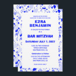Invitación Terrazzo Mano Dibujó Bar Personalizado Bat Mitzvah<br><div class="desc">¡Tarjeta perfecta para anunciar una mitzvah de murciélago, el bar mitzvah u otra celebración judía! Hand hecho a mano en el patrón de lápiz terrazzo para usted en la parte delantera y trasera! ¡TODO PERSONALIZABLE! Haga clic en "Personalizar" para editar el texto. Haga clic en "editar usando la herramienta de...</div>