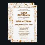 Invitación Terrazzo Mano Dibujó Bar Personalizado Bat Mitzvah<br><div class="desc">¡Tarjeta perfecta para anunciar una mitzvah de murciélago, el bar mitzvah u otra celebración judía! Hand hecho a mano en el patrón de lápiz terrazzo para usted en la parte delantera y trasera! ¡TODO PERSONALIZABLE! Haga clic en "Personalizar" para editar el texto. Haga clic en "editar usando la herramienta de...</div>