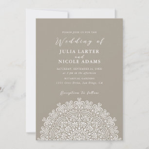 Invitación Terreno Mexicano Retro Floreciendo Mandala Boda