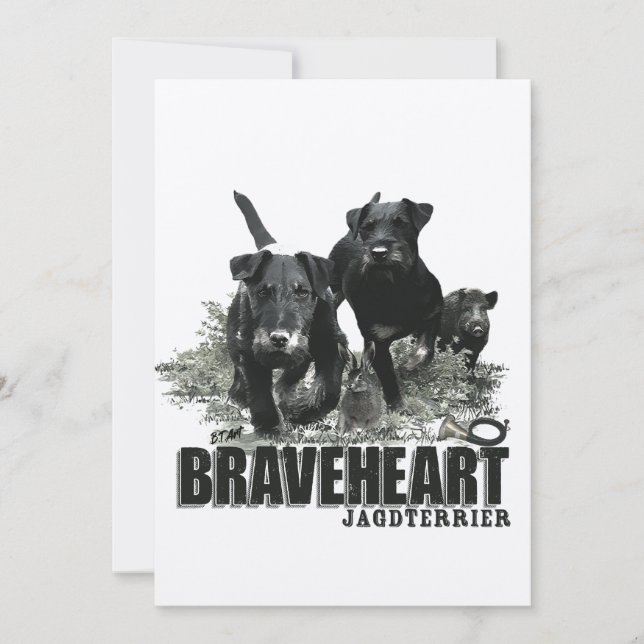 Invitación Terrier de caza alemán, El Jagdterrier , Arte (Anverso)