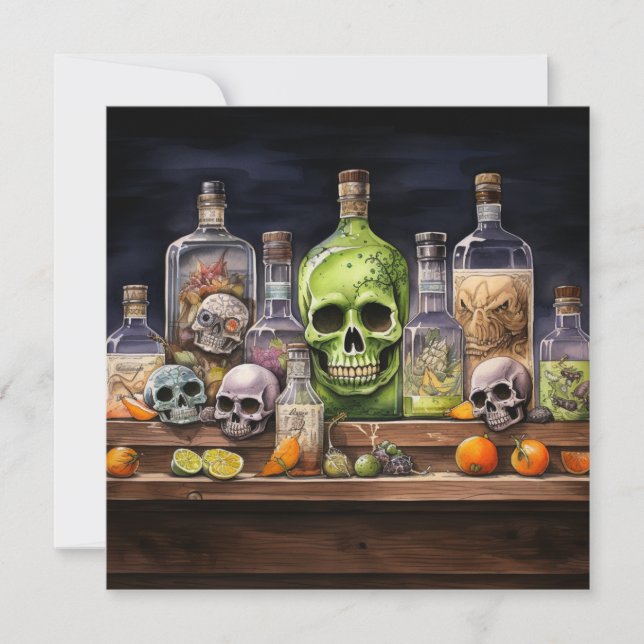 Invitación 👻 🍹 Terrors & Tequila Fiesta 👻 : Halloween (Anverso)
