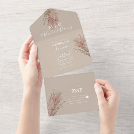 Invitación Terrosa Todo en Uno Dibujada a Mano Pam