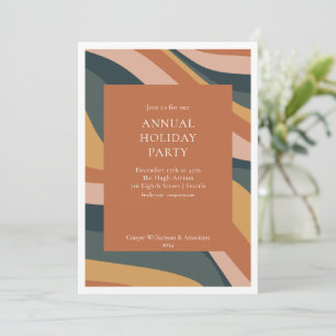 Invitación Terroso Boho Terracota Verde Fiesta Corporativa de