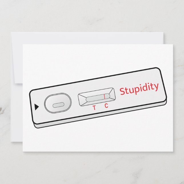 Invitación Test Kit Stupidity Covid 19 Corona Virus (Anverso)