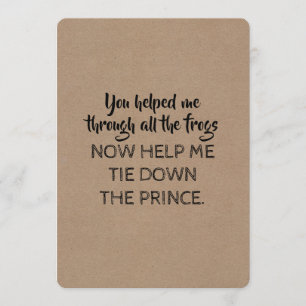 Invitación Testigo de hadas Estilo Gracioso Serás mi dama de 