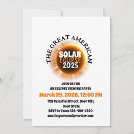 Invitación Testigo del eclipse solar total 3/29/2025 EE.UU.