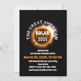 Invitación Testigo del eclipse solar total 3/29/2025 EE.UU.