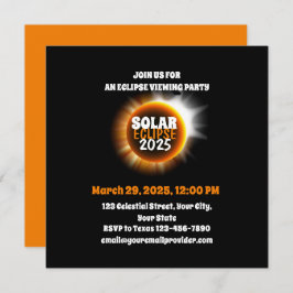 Invitación Testigo del eclipse solar total 3/29/2025 EE.UU.