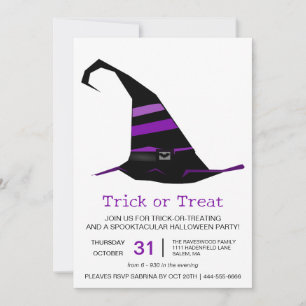 Invitación Testigos de Gorra o fiesta de Halloween