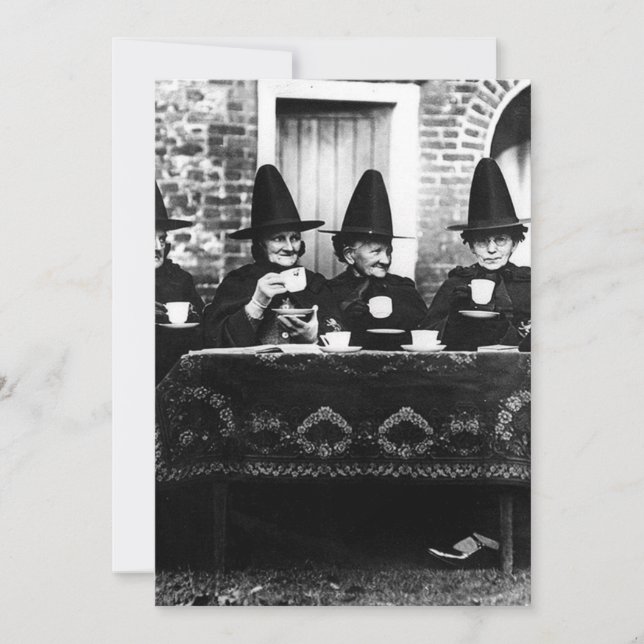 Invitación Testigos galeses - Fiesta de té Vintage (Anverso)