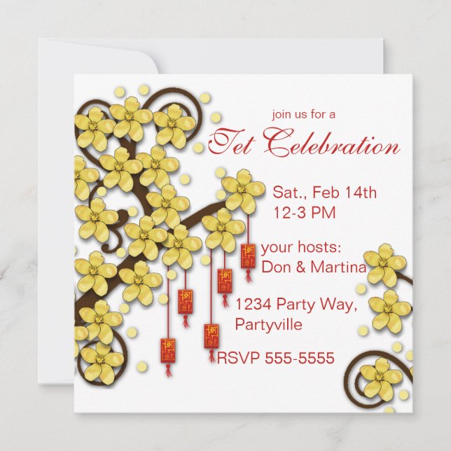 Invitación Tet Hoa Mai (Anverso)