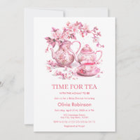 Tetera Floral Hora del Té para el Baby Shower 