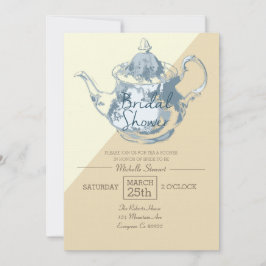 Invitación Tetera Rubor moderna | Fiesta de té con ducha de n