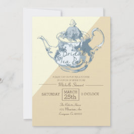 Invitación Tetera Rubor moderna | Fiesta de té de novia | PER