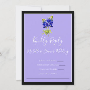 Invitación Texas Bluebonnets sobre Lavanda, Primavera RSVP