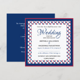 Invitación TEXAS EE.UU. FLAG Personalizado patriótico Boda cu