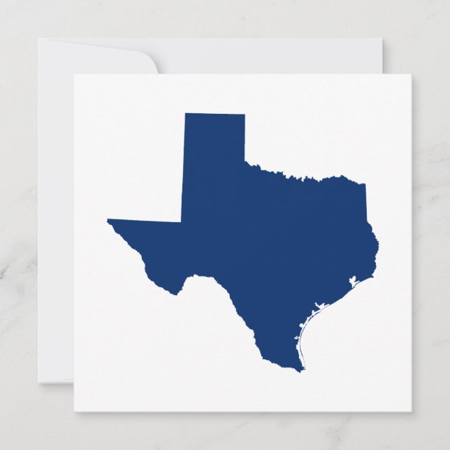 Invitación Texas en azul (Anverso)