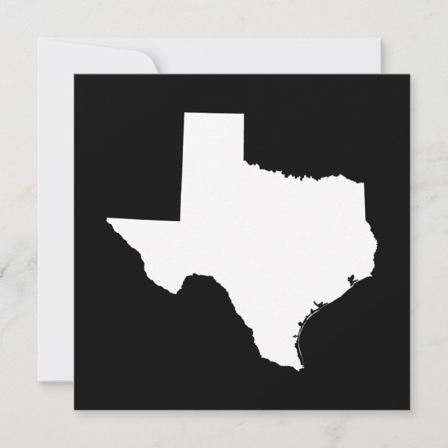 Invitación Texas en blanco y negro (Anverso)