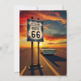 Invitación Texas Route 66 Road Trip Memory