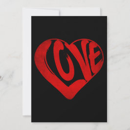 INVITACIÓN TEXTO DE AMOR TIPOGRAFÍA ROJA DÍA DE SAN VALENTÍN
