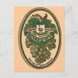 Invitación Texto de edición de etiqueta de vinos de jengibre 
