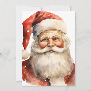 Invitación Texto de fiesta retro de Navidad de Papá Noel en l