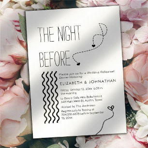Invitación Texto de guión mínimo La noche anterior a la invit
