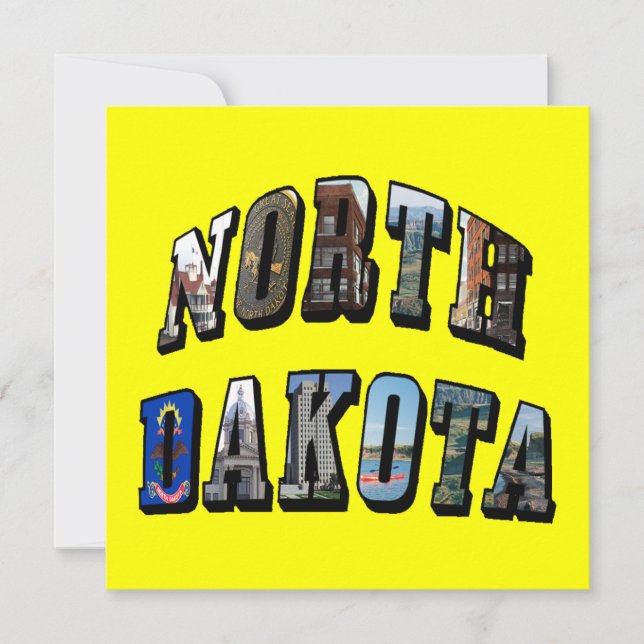 Invitación Texto de imagen de Dakota del Norte (Anverso)