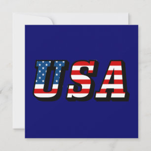 Invitación Texto de la bandera de Estados Unidos