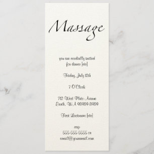 Invitación Texto de masaje