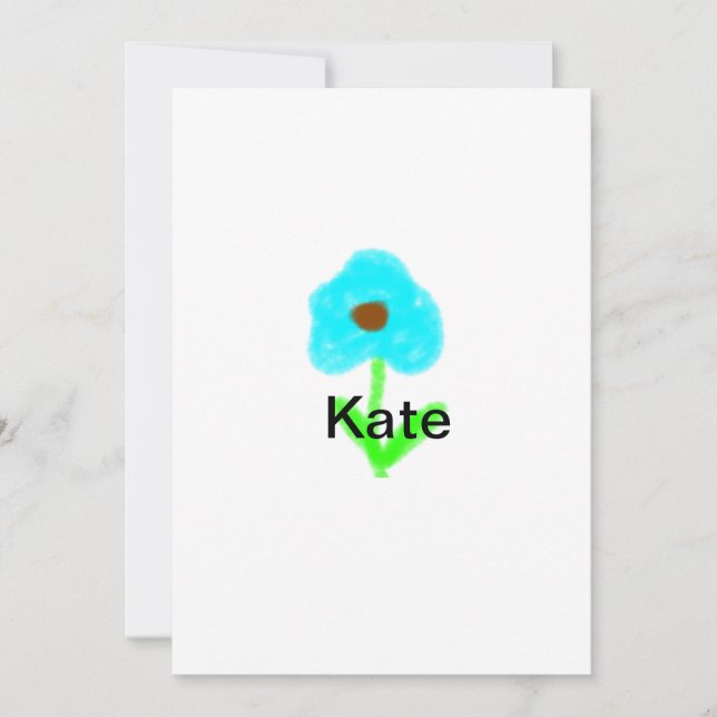 Invitación Texto de nombre agregar acuarela floral colorida (Anverso)