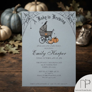 Invitación Texto editable A Baby is Brewing Baby Shower