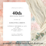 Invitación Texto minimalista Cualquier color 40 Fiesta de cum<br><div class="desc">Texto minimalista Cualquier color 40 Fiesta de cumpleaños. 100% personalizable. Personalice fácilmente el texto y cambie el tipo de letra y los colores de fondo si lo desea a través de la opción de edición adicional.</div>