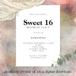 Invitación Texto minimalista Cualquier fiesta de cumpleaños d<br><div class="desc">Texto minimalista Cualquier Dulce de Color Dulce fiesta de cumpleaños 16. 100% personalizable. Personalice fácilmente el texto y cambie el tipo de letra y los colores de fondo si lo desea a través de la opción de edición adicional.</div>