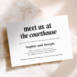 Invitación Texto Moderno Boda en el Juzgado