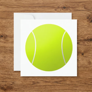 Invitación Texto personalizado de la pelota de tenis cuadrada