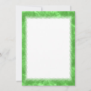 Invitación Texto Personalizado en blanco de borde de color de