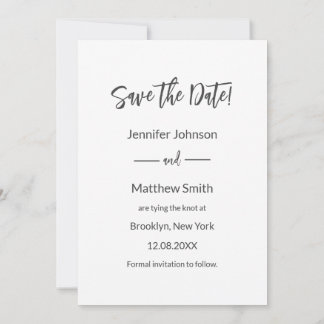 Invitación Texto superpuesto de foto elegante para guardar la