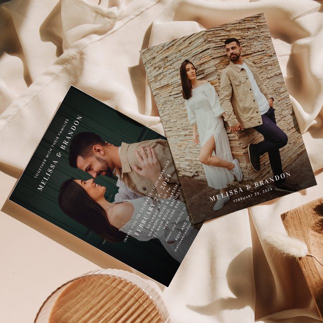 Invitación Texto superpuesto Minimalista romántico 2 Boda fot (Subido por el creador)