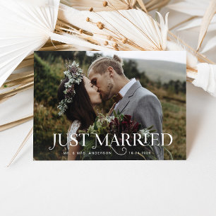Invitación Texto y fotos de estilo único Solo casada