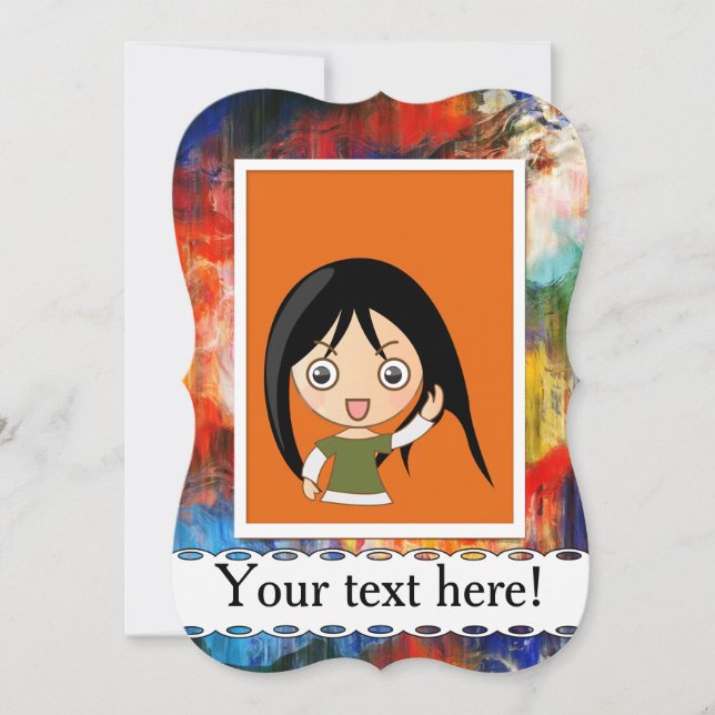 Invitación Textura colorida (Anverso)