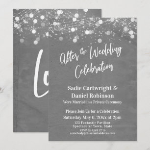 Invitación Textura de Luces Después de la Celebración de la B