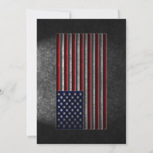 Invitación Textura de piedra de la bandera americana