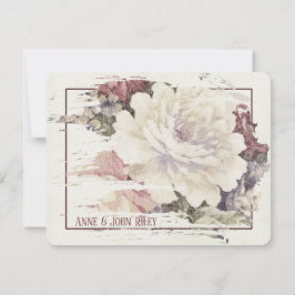 Invitación textura de tapiz de rosa vintage