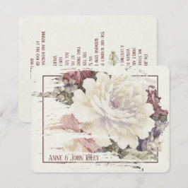 Invitación textura de tapiz de rosa vintage